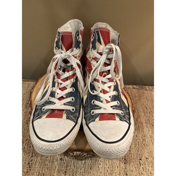Converse High top Chuck Taylor High Union Jack Flag Sneakers Unisex M-11 Rare - Picture 8 of 16